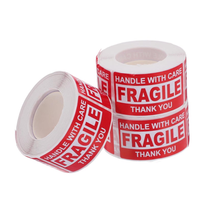 Fragile Warning Stickers 3 Rolls Strong Adhesive Easy Peel For Shipping Moving Storage - Image 2