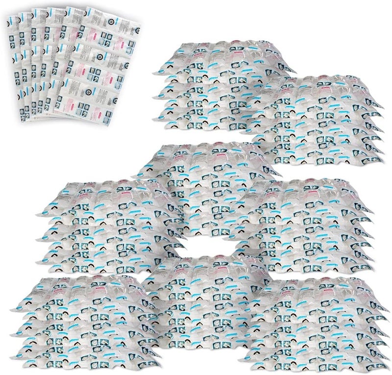 WORLD-BIO Dry Ice Pack Sheet for Shipping Frozen Food, Reusable Freezer Gel Packs for Coolers, Lunch Box Bag Cold Long Lasting, Cold Shipping Packaging for Mailing perishables 13.3"x 6.5" 2x6 Cells 100 Sheets - Image 1