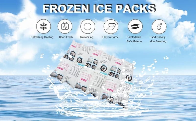 WORLD-BIO Dry Ice Pack Sheet for Shipping Frozen Food, Reusable Freezer Gel Packs for Coolers, Lunch Box Bag Cold Long Lasting, Cold Shipping Packaging for Mailing perishables 13.3"x 6.5" 2x6 Cells 100 Sheets - Image 5