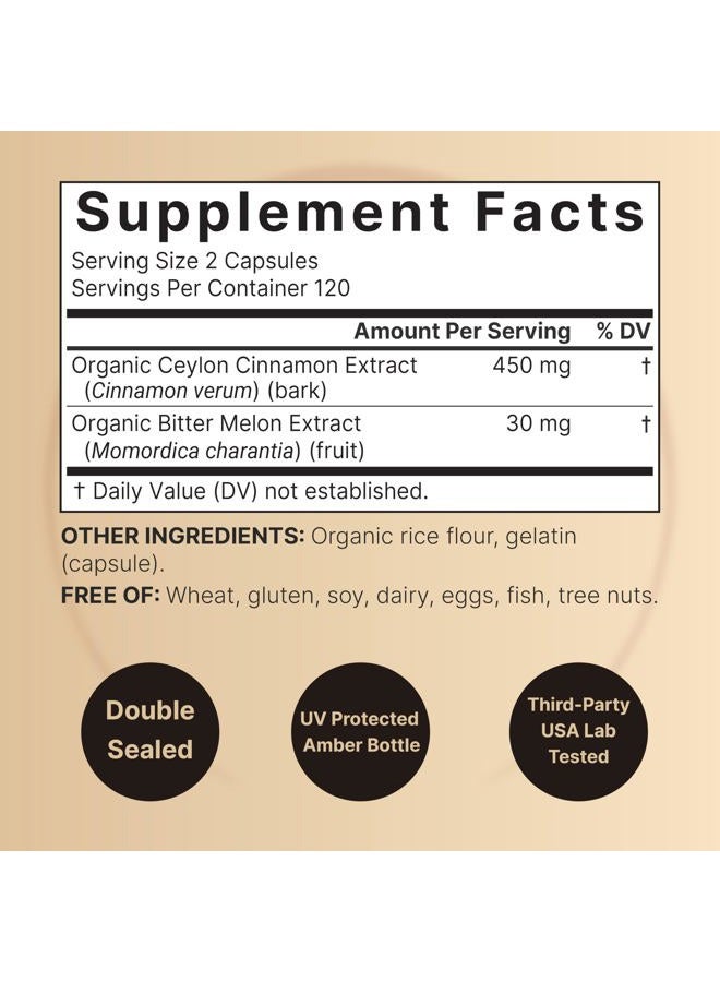 NatureBell Ceylon Cinnamon Per Serving, 240 Capsules - Image 2