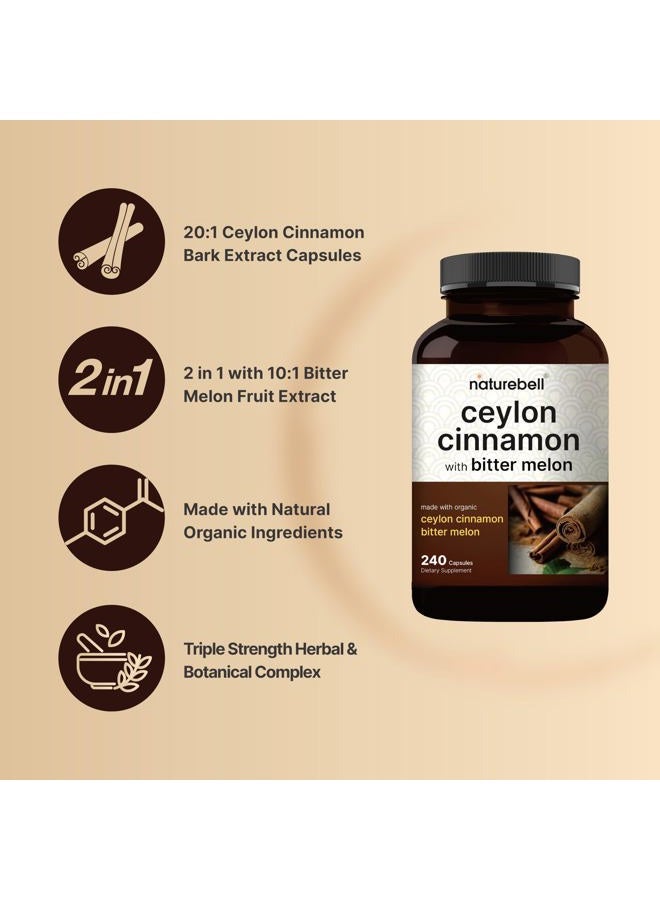 NatureBell Ceylon Cinnamon Per Serving, 240 Capsules - Image 3