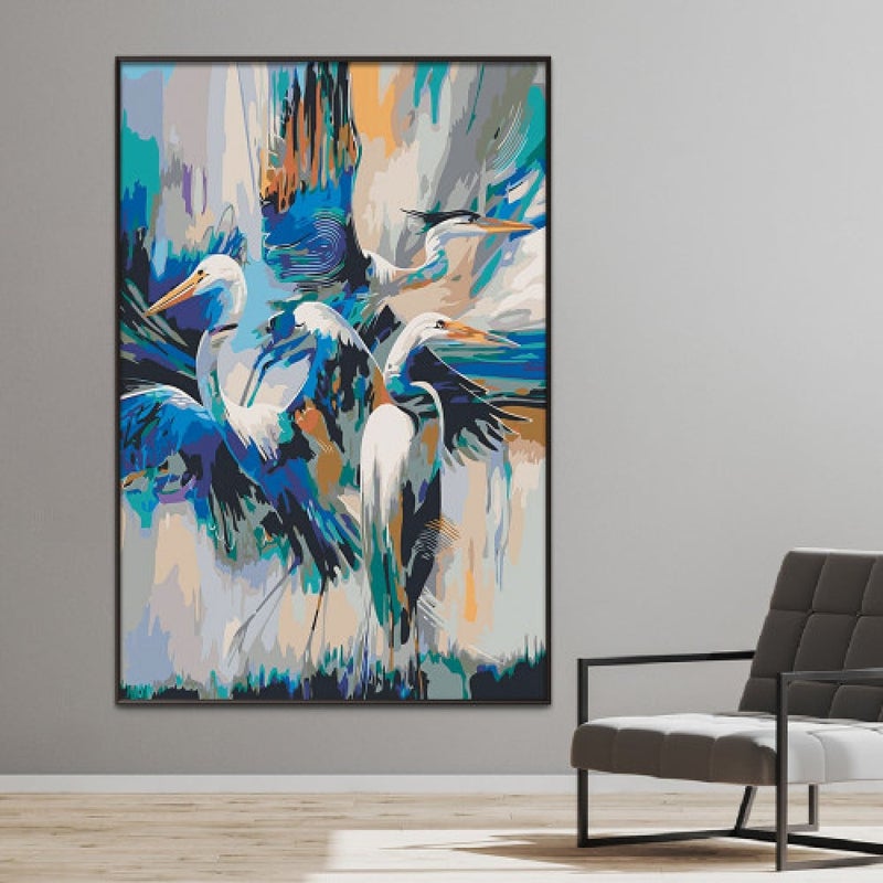 Marktna Modern design canvas painting with a hollow frame, size (60×90), one piece - Image 1