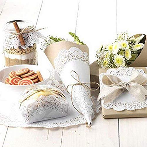Perfect Pricee Lace Paper Doilies, Bulk for Desert, Tableware Decoration Place mats, Cake Packaging (100 Pieces, 5.5), White - Image 5