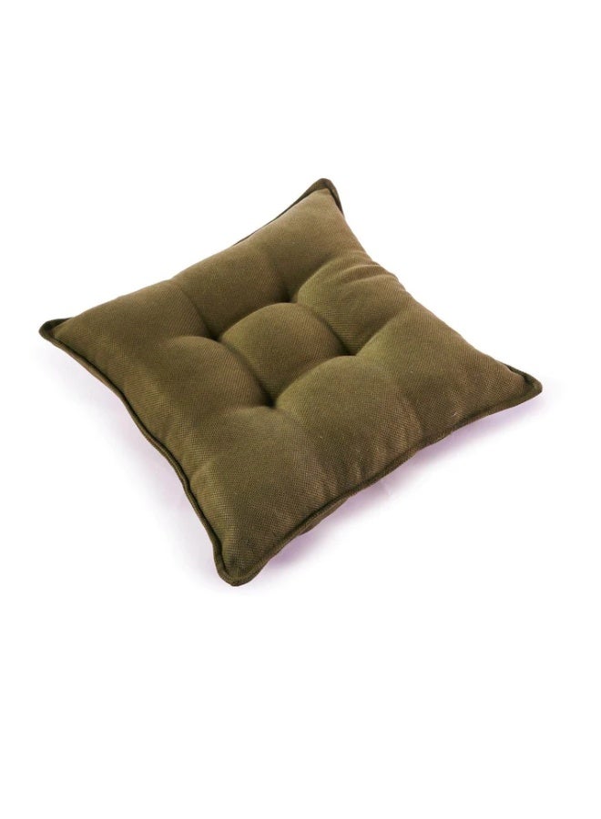 Cotton Modern Cushion 40×40×7 cm  Oil Green