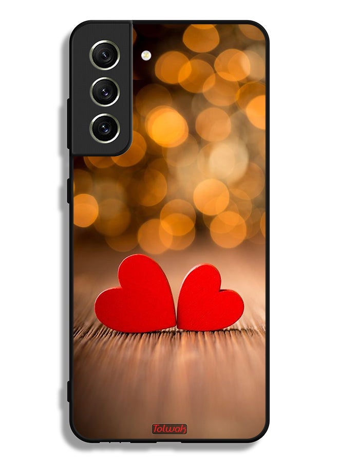 Tolwak Samsung Galaxy S21 FE 5G Protective Case Cover Two Beautiful Hearts - Image 3