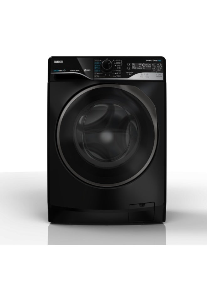 Zanussi SteamMax Automatic Washing Machine, 9 kg, Front Loading, Black Inverter Motor - Image 2