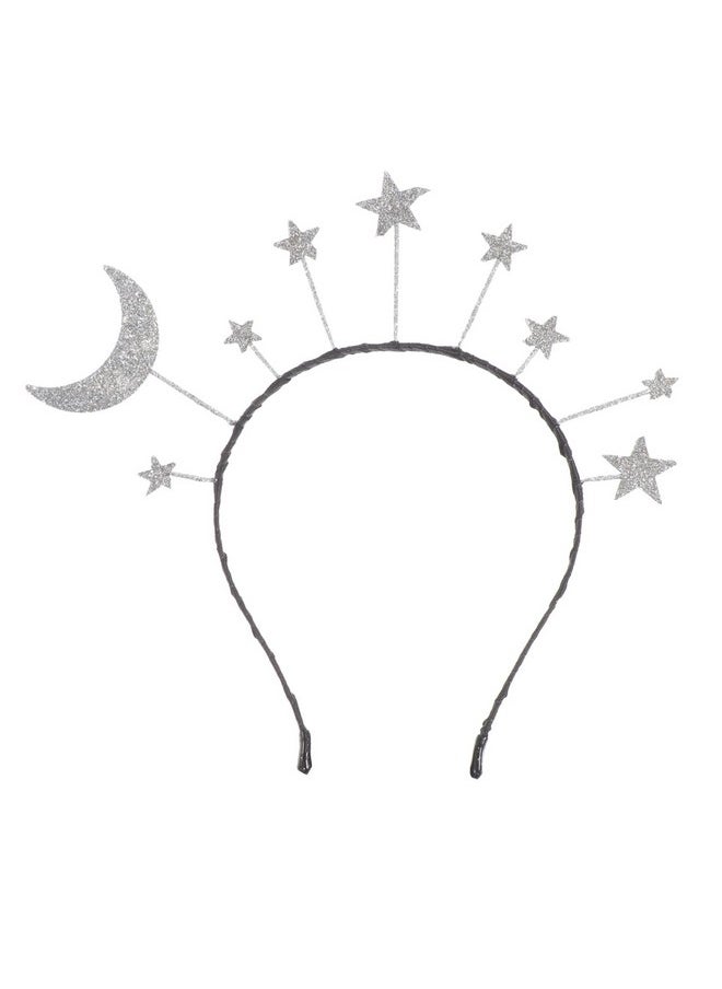 Beaupretty Alloy Five Pointed Star Headband Delicate Star Moon Hairband Glitter Hair Hoop Birthday Party Hair Accessory Fashion Headband  - Image 1