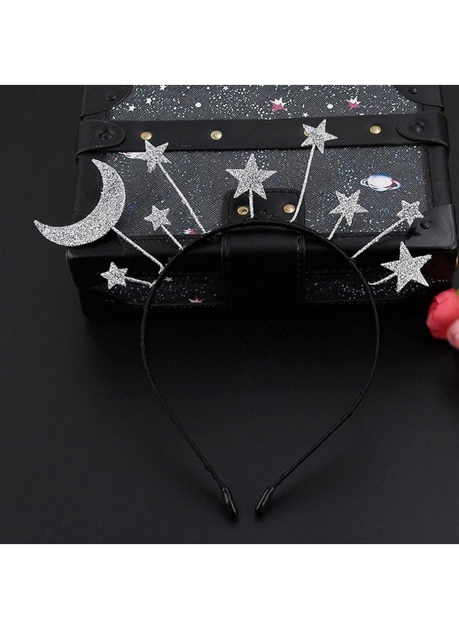 Beaupretty Alloy Five Pointed Star Headband Delicate Star Moon Hairband Glitter Hair Hoop Birthday Party Hair Accessory Fashion Headband  - Image 3