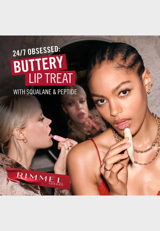 RIMMEL LONDON Oh My Gloss Butter Me Up Lip Butter Balm - 005 - Coral Breeze, 15ml