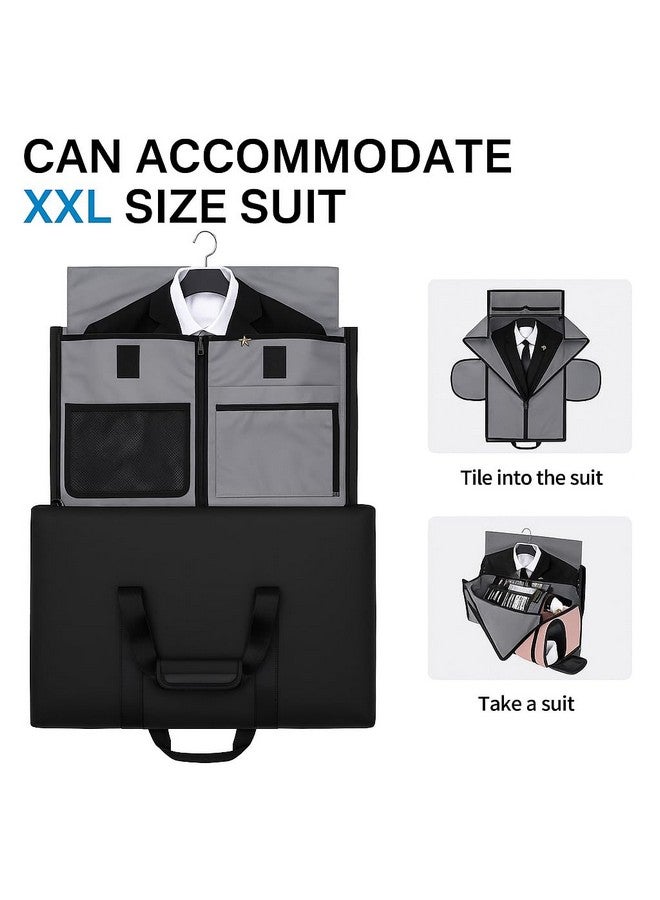 FUOCO Carry On Garment Bag for Travel, 2-in-1 Waterproof Duffle Bag with Suit Compartment | Convertible Hanging Garment Bag for Men and Women | Business Trip, Wedding, Overnight - Image 5