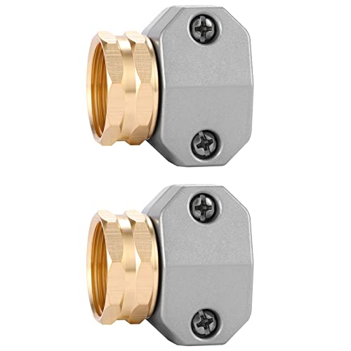 Sanpaint Zinc and Aluminum Female Coupling, Fits All 5/8-Inch and 3/4-Inch Garden Hose Repair Fitting, 2 Pack - Image 1
