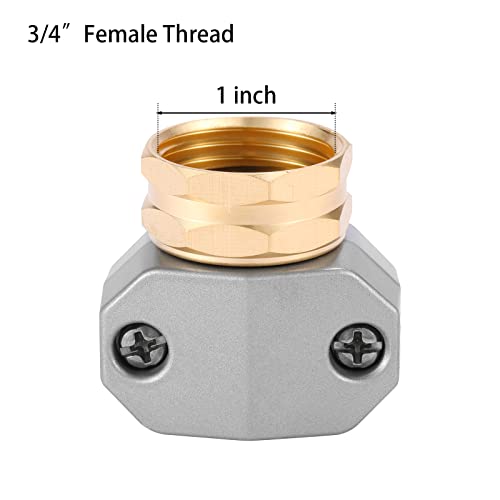 Sanpaint Zinc and Aluminum Female Coupling, Fits All 5/8-Inch and 3/4-Inch Garden Hose Repair Fitting, 2 Pack - Image 3