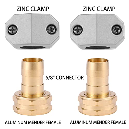 Sanpaint Zinc and Aluminum Female Coupling, Fits All 5/8-Inch and 3/4-Inch Garden Hose Repair Fitting, 2 Pack - Image 5
