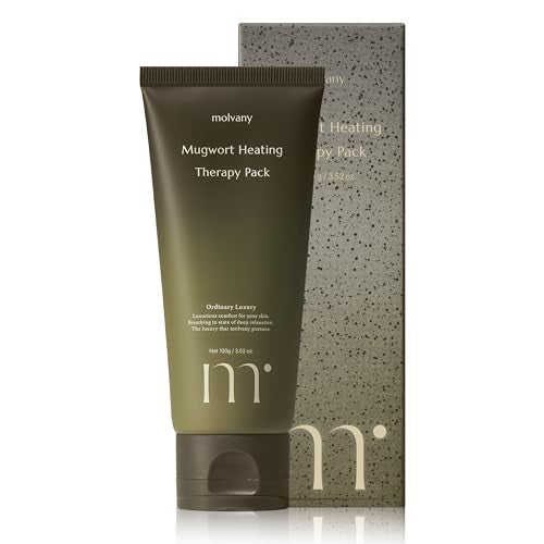 molvany Mugwort Heating Therapy pack I Reduce Puffiness with heat, Clean the pores and control sebum, Calming skin, Wash-off facial mask 100g/3.52 oz - Image 1