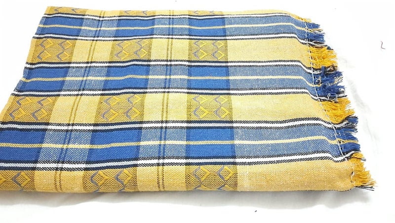 nissi 100% Cotton Checkered Blanket || AC Comforter || Pack of 1 || TC 220 || (Blue) - Image 2