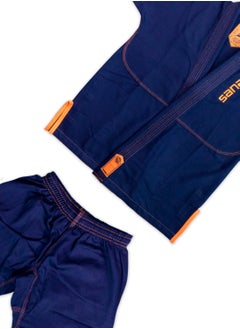 Sanabul  Future Legends Bjj Gi For Kids | Premium Youth Brazilian Jiu Jitsu Gi With Free White Belt | Lightweight & Durable Jiu Jitsu Kimono For Children And Youth (Navy/Orange, K2)  - Image 3