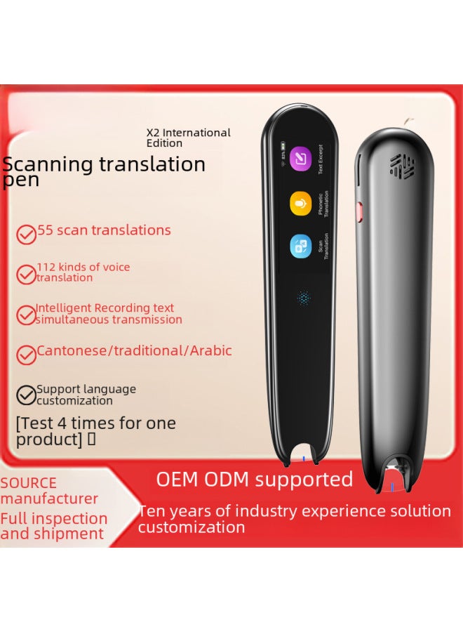 VORMOR X2 International Translation Pen Offline Chinese And Korean Russian German Cantonese Multi-language Source - Image 2