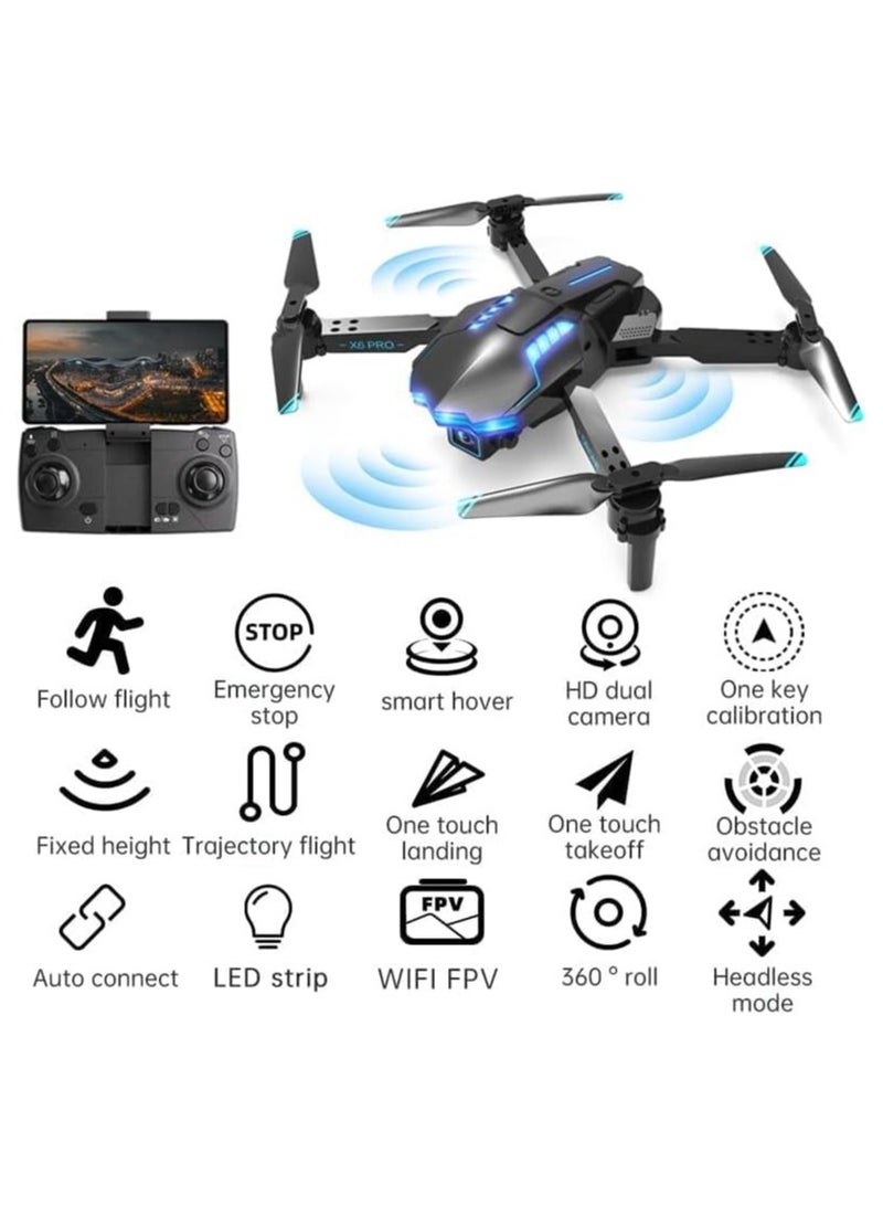 lekikpo Drone with Camera for Kids and Adults, RC Quadcopter Foldable Drone for Beginners, Toys Gifts for Boys and Girls  - Image 5