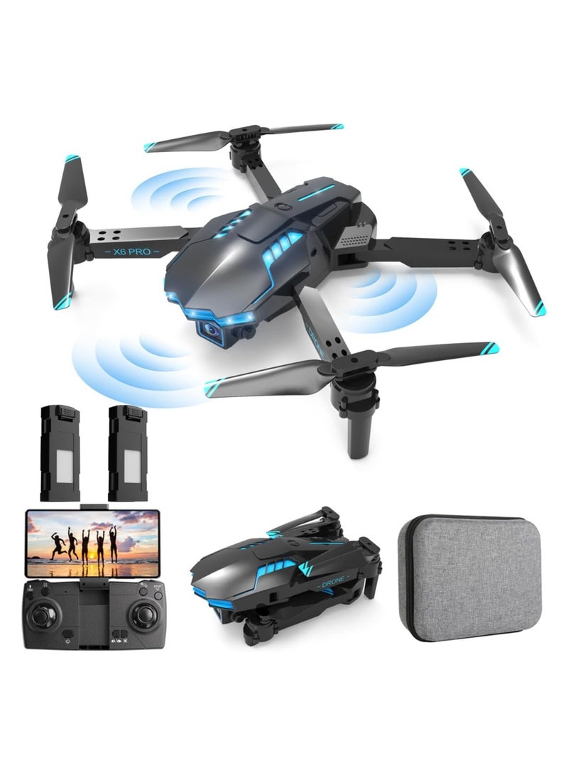 lekikpo Drone with Camera for Kids and Adults, RC Quadcopter Foldable Drone for Beginners, Toys Gifts for Boys and Girls  - Image 1