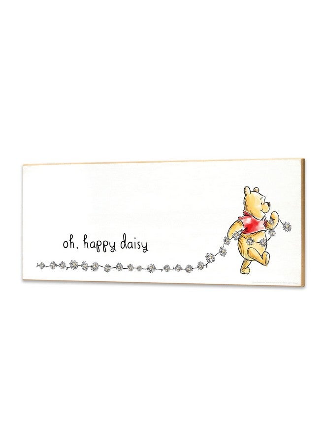 Open Road Brands Disney Winnie the Pooh Oh Happy Daisy Wood Wall Decor - Large Winnie the Pooh Wall Art for Kids' Bedroom, Nursery or Home Decor - Image 2