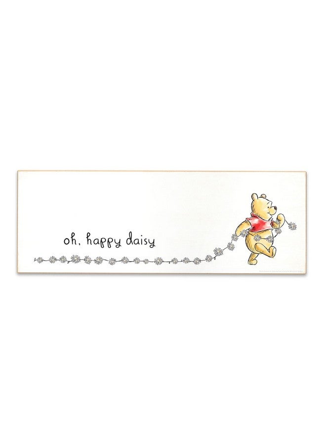 Open Road Brands Disney Winnie the Pooh Oh Happy Daisy Wood Wall Decor - Large Winnie the Pooh Wall Art for Kids' Bedroom, Nursery or Home Decor - Image 1