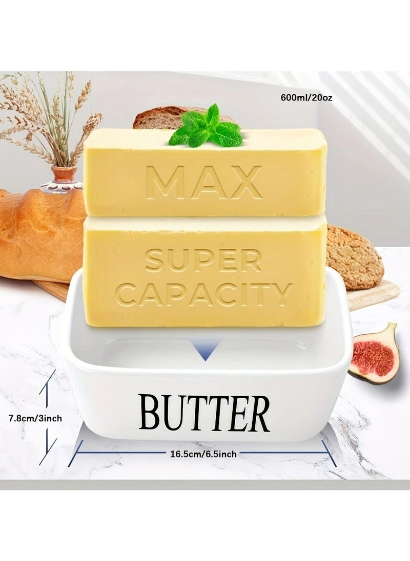 Generic - "Large Butter Dish with Lid and Knife for Table – Butter Keeper with Cover for Countertop, Butter Dish with Lid and Knife, Double Silicone Seal for Freshness (Random Color)" - Image 1