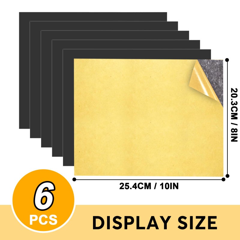 Towjug Cuttable Magnetic Sheets 6 Pack, Each 8" x 10", Stick Magnetic Paper with Adhesive Backing for Crafts, Paper Magnets and Stickers - Image 2