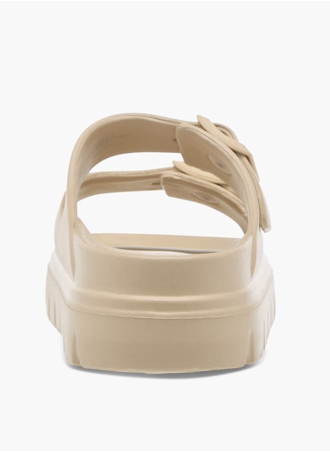 Celeste Womens Buckle Accent Slide Slippers With Slip-On Closure  - Image 4
