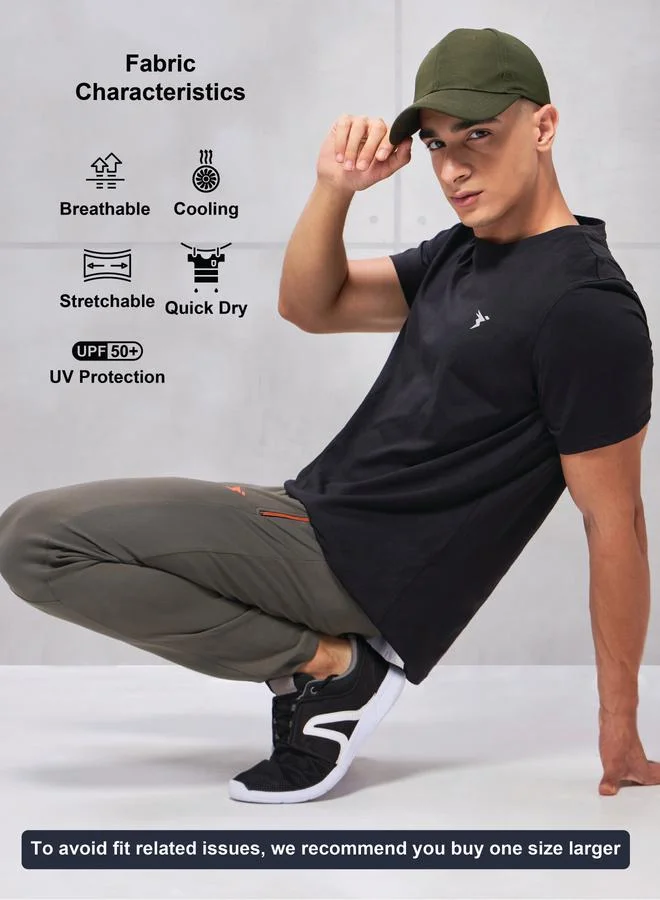 Technosport Technosport Men Solid Crew Neck Slim Fit T-Shirt