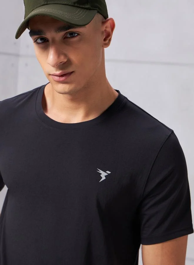 Technosport Technosport Men Solid Crew Neck Slim Fit T-Shirt
