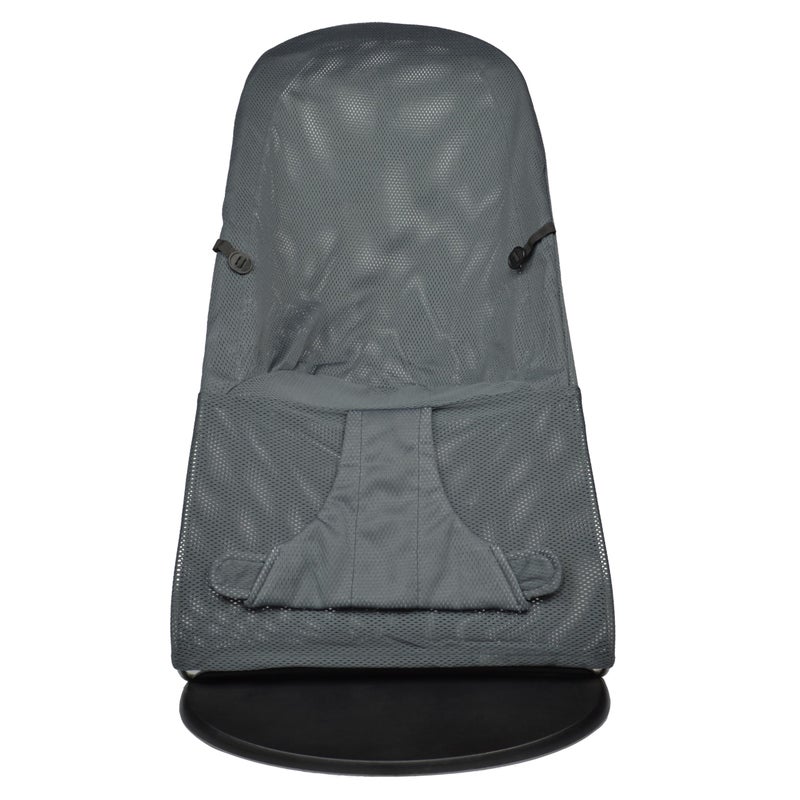 belltop Fabric seat for Bouncer Compatible with Babyjörn Bouncer (Cover, seat): Balance, Soft & Bliss. Fresh mesh Style. Cover for Baby Bouncer. Baby seat for Hammock: Ergonomic fit - Grey - Image 2