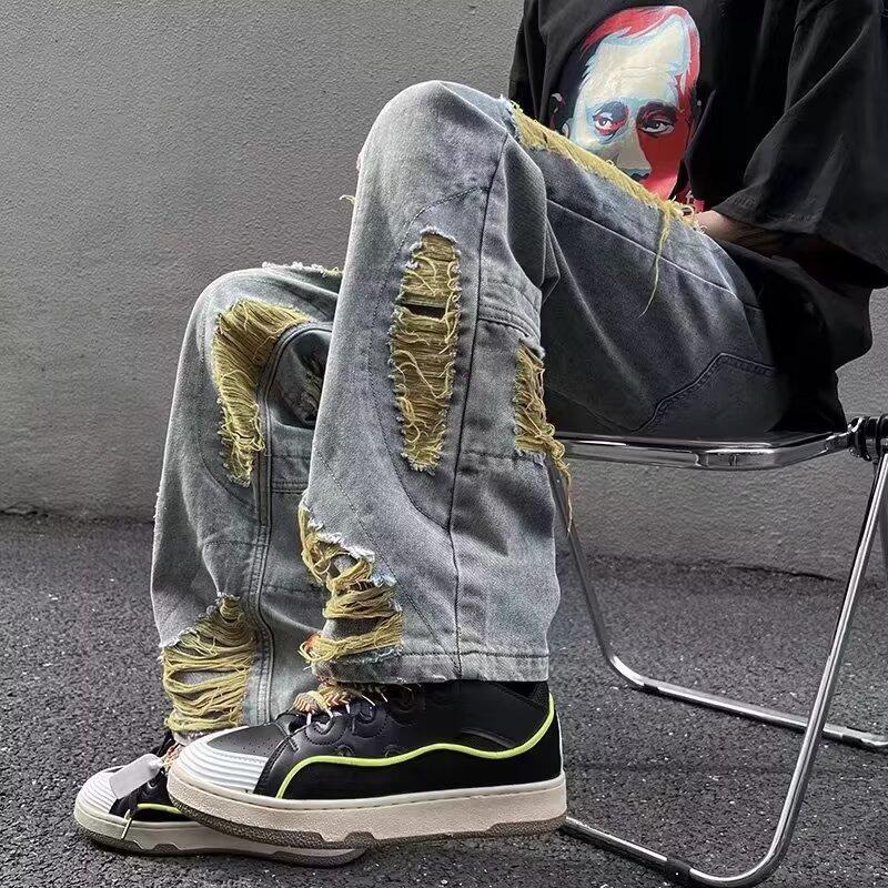 Unisex Classic Denim Jeans Loose Fit Daily Outdoor Wear - Image 5