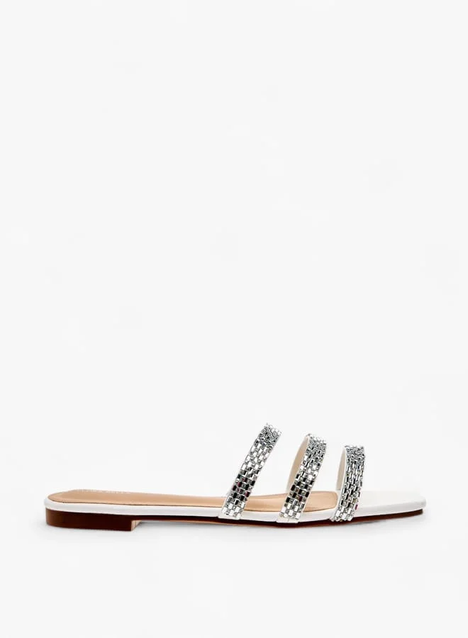 Flora Bella By Shoexpress Women Embellished Slip-On Flat Sandals