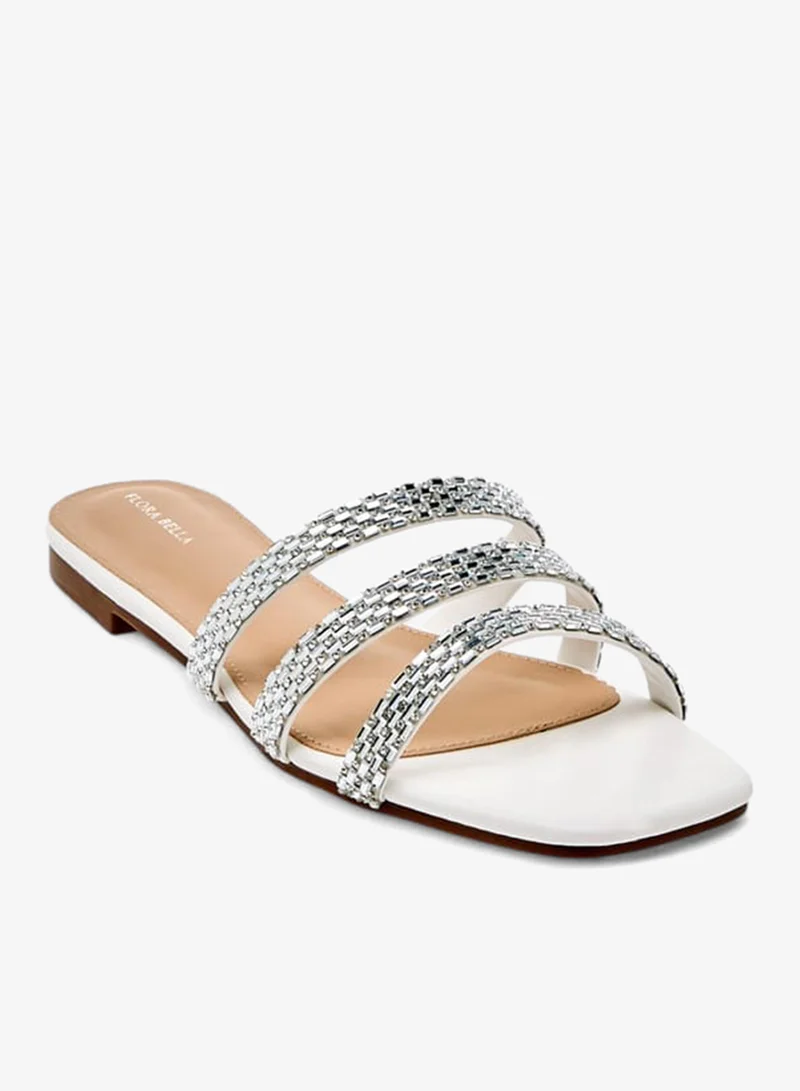 Flora Bella By Shoexpress Women Embellished Slip-On Flat Sandals Ramadan Collection