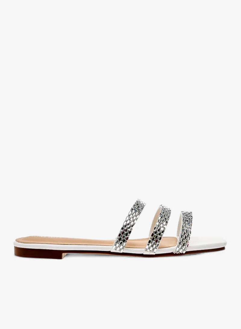 Flora Bella By Shoexpress Women Embellished Slip-On Flat Sandals Ramadan Collection