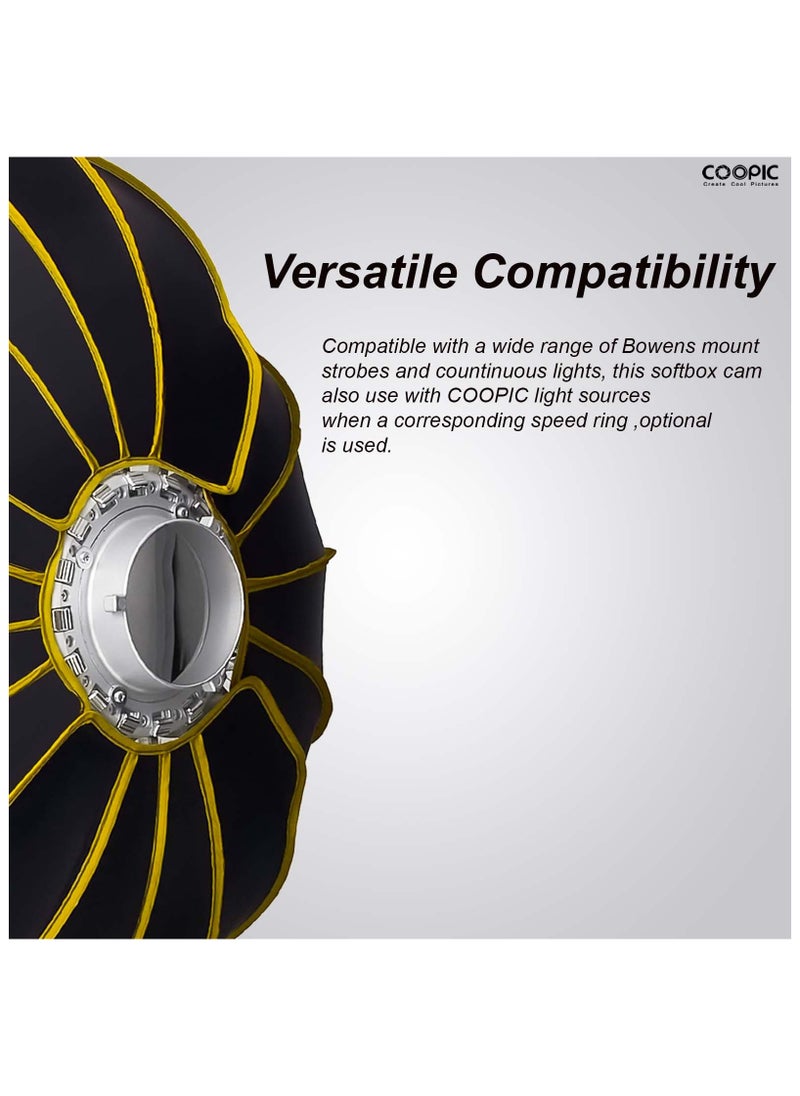Coopic COOPIC CS-90 90cm/35.4inch Large Portable Softbox Professional Deep Parabolic Photography Quick Softbox with Carrying Bag for Live Stream Studio Photography Portrait Video,etc  - Image 5