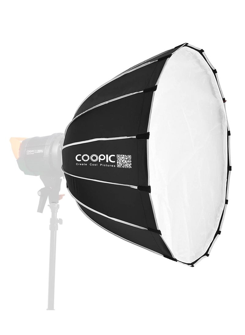 Coopic - COOPIC CS-90 90cm/35.4inch Large Portable Softbox Professional Deep Parabolic Photography Quick Softbox with Carrying Bag for Live Stream Studio Photography Portrait Video,etc - Image 1
