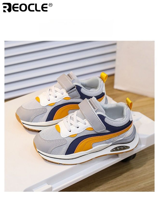 ريوكل أحذية رياضية ذات تهوية للأطفال بتصميم شبكي ونعل غير قابل للانزلاق، أحذية خفيفة الوزن للراحة للأطفال من الأولاد والبنات للعب العادي - Image 2