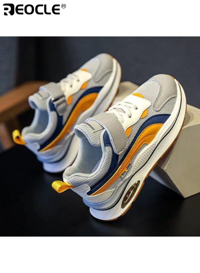 ريوكل أحذية رياضية ذات تهوية للأطفال بتصميم شبكي ونعل غير قابل للانزلاق، أحذية خفيفة الوزن للراحة للأطفال من الأولاد والبنات للعب العادي - Image 4