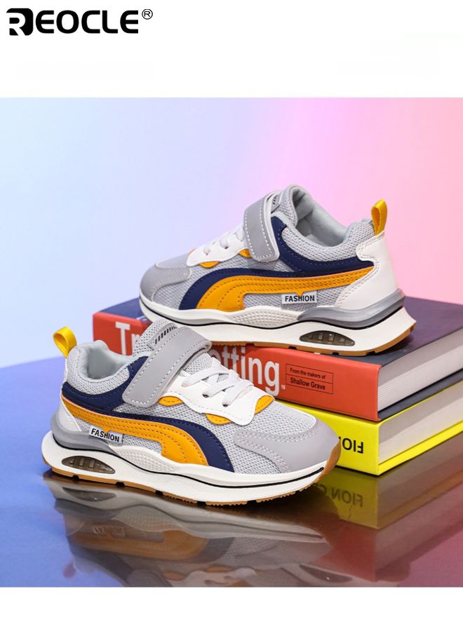 ريوكل أحذية رياضية ذات تهوية للأطفال بتصميم شبكي ونعل غير قابل للانزلاق، أحذية خفيفة الوزن للراحة للأطفال من الأولاد والبنات للعب العادي - Image 3