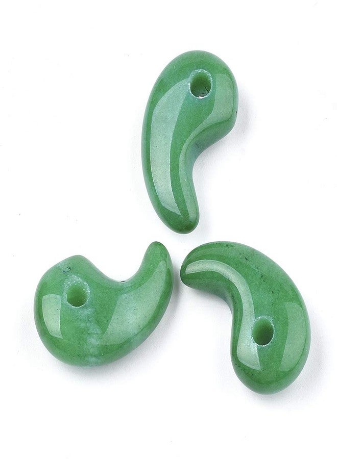 CHGCRAFT About 10pcs Natural Malaysia Jade Pendants Magatama Charm Small Hole Findings Smooth Surface Pendant for DIY Jewelry Making - Image 2