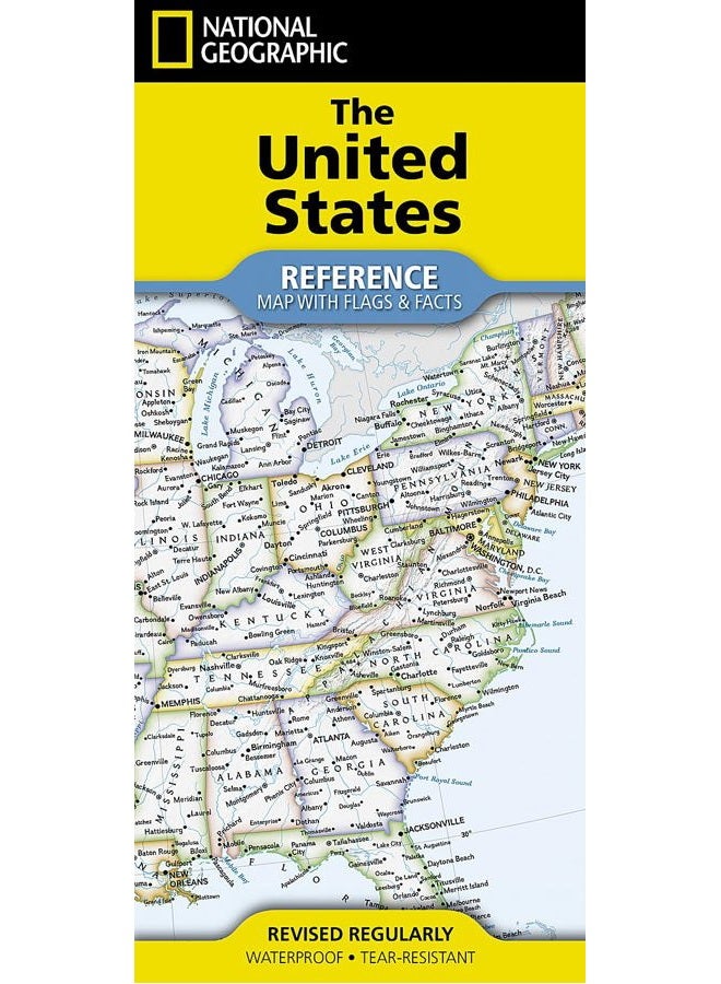 NATIONAL GEOGRAPHIC United States Map (Folded with Flags and Facts) - Image 1