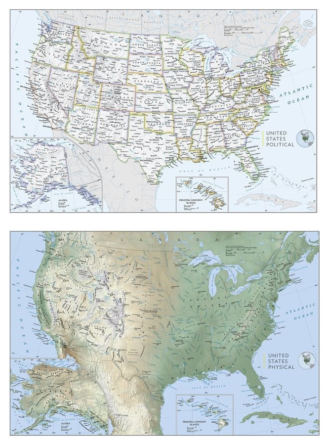 NATIONAL GEOGRAPHIC United States Map (Folded with Flags and Facts) - Image 3