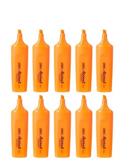 Deli 10-Piece Highlighter Orange Ink  - Image 1