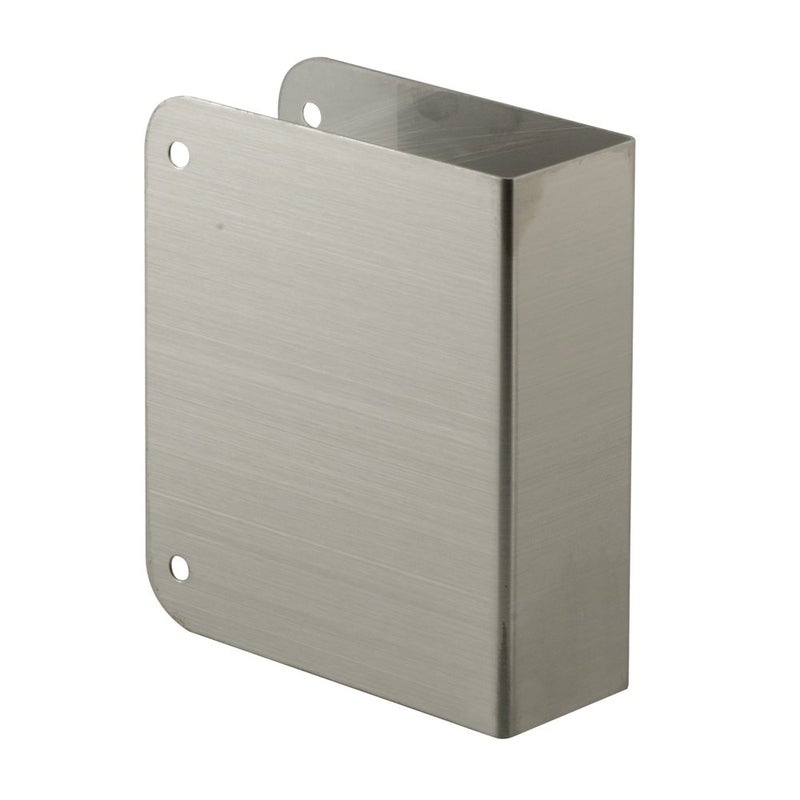 PrimeLine U 9492 Stainless Steel Lock and Door Reinforcement Plate for 134 In Thick Doors Stainless Steel Finish Single Pack