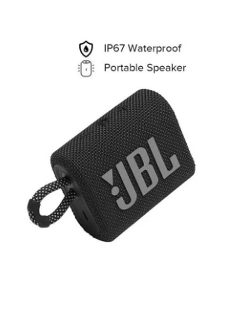 JBL - GO 3 Portable Bluetooth Speaker Black - Image 1
