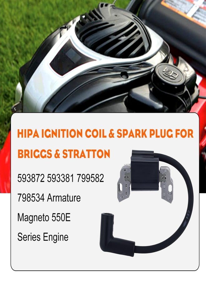 Hipa ملف إشعال Hipa 593872 لمحركات جزازات العشب Craftsman من سلسلة 450E و550E، أرقامها التسلسلية BS 799582 و798534، وأرقامها التسلسلية 08P502 و09P602 و09P702. - Image 2