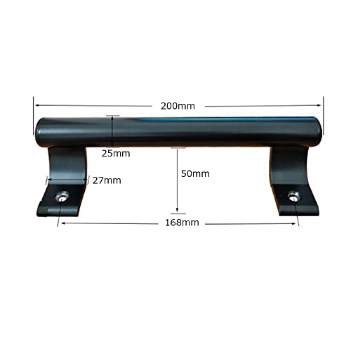 WANLIAN Aluminum Alloy Sliding Door Handle - Modern Black Metal Handle for Balcony, Bathroom, Closet Doors - Image 2