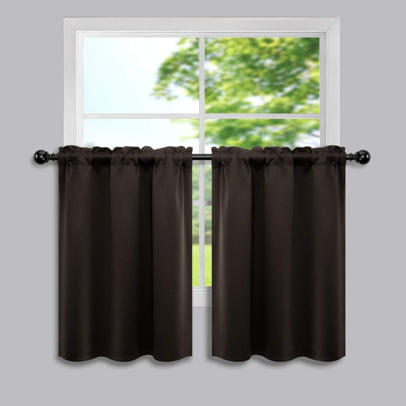 Mrs.Naturall MrsNaturall RV Curtains for Camper WindowsBlackout Black Out Thermal Window Insulation Curtain Shade for Winter InsulatedDark Brown 