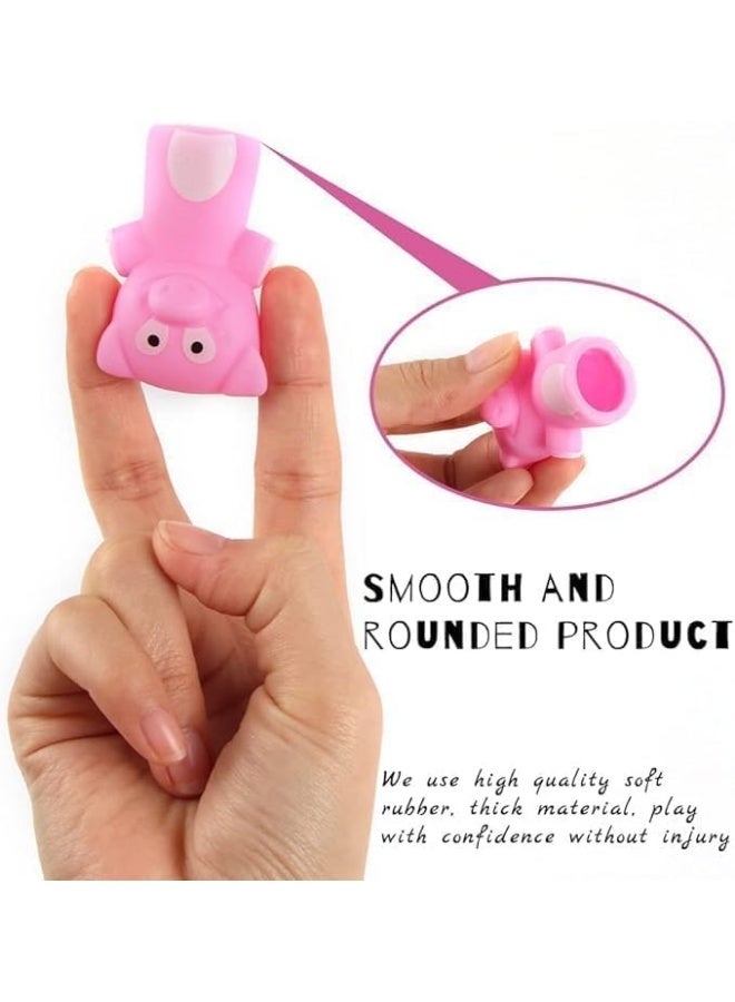 Set of 5 Silicone Finger Puppets for Babies and Toddlers, Animal Bath Toy, Cute Mini Hand Puppets Stories, Rubber Bath Toy Gift for Kids (Horse, Cow, Chicken, Pig, Piglet) - Image 3